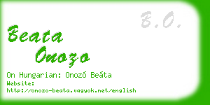 beata onozo business card