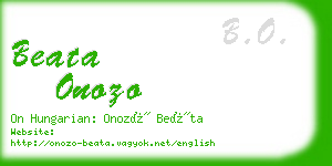 beata onozo business card